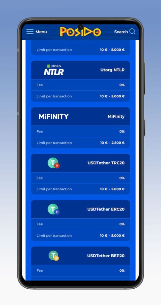 deposit posido casino