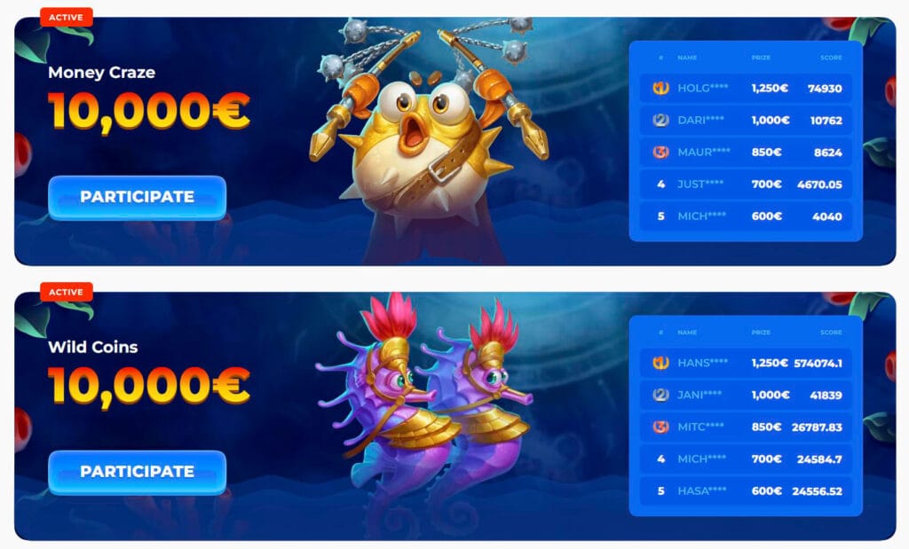 tournaments posido casino